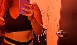 Sweaty gym mom